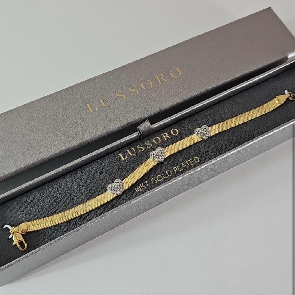 Lussoro Gold Plated Heart Bracelet NIP
